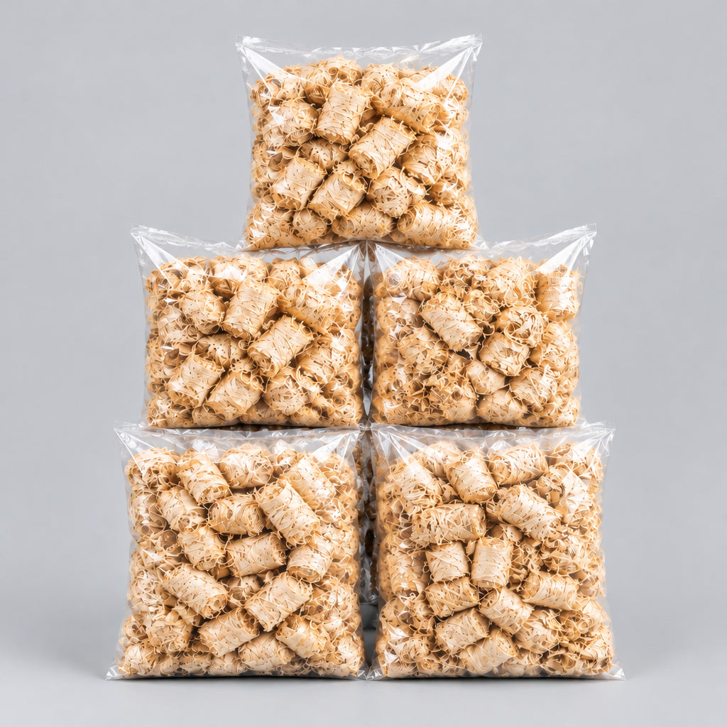 5 bags of natural wood wool firelighters
