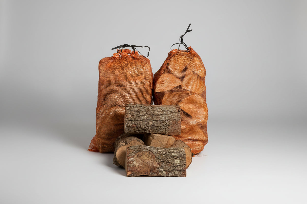 Kiln Dried Mixed logs & Kindling, Firelighter BUNDLE - 10 nets