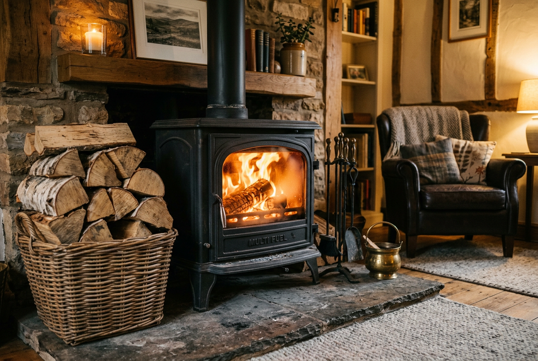 Burning Wood in a Multi-Fuel Stove: Grate or Flat Base?