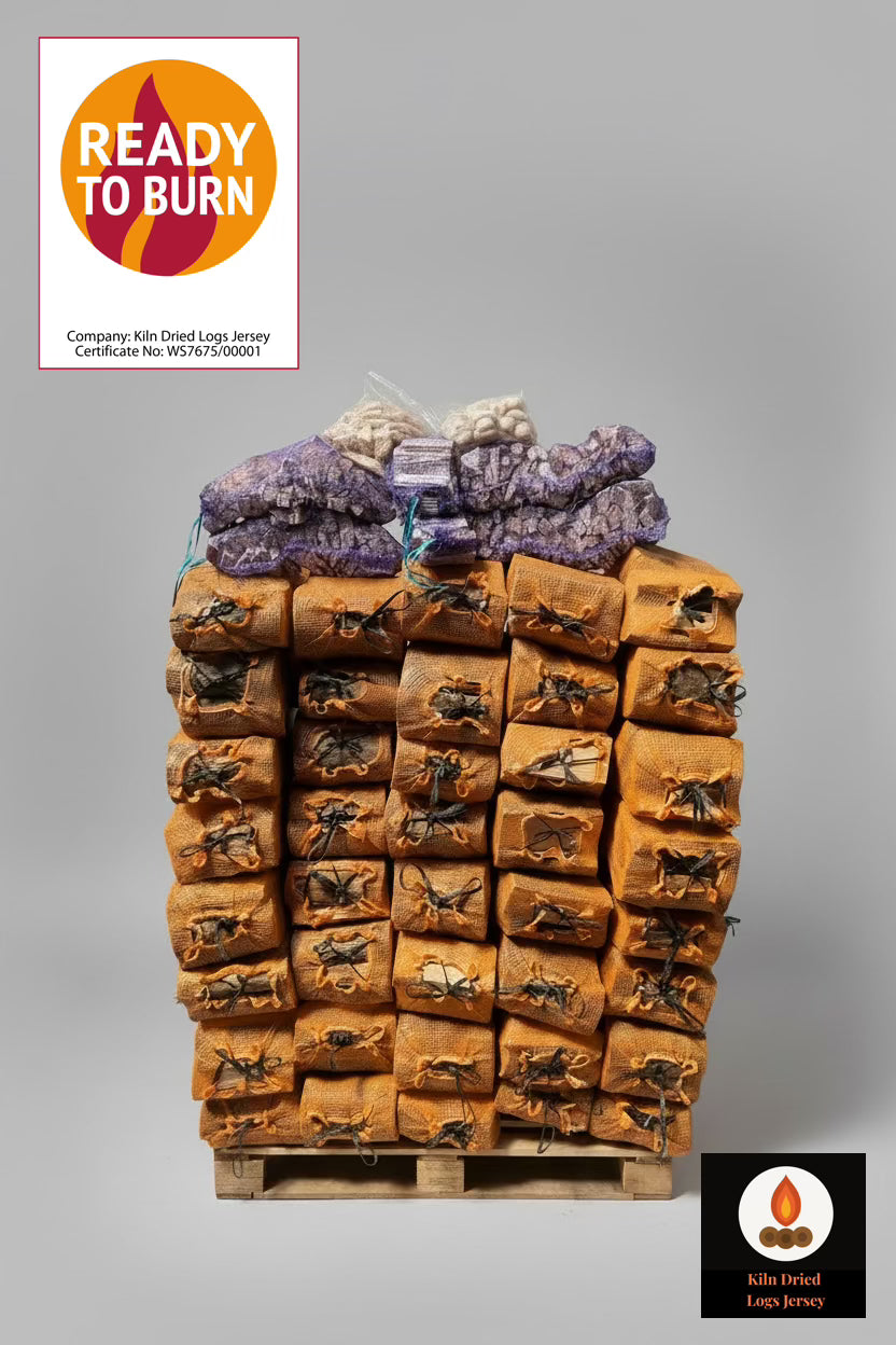 2m3 Kiln dried Ash logs bundled with kindling & firelighters
