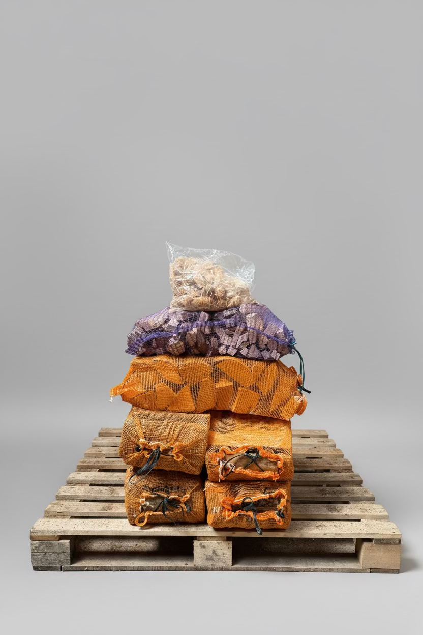 5 nets Kiln dried mixed logs bundled with kindling & firelighters